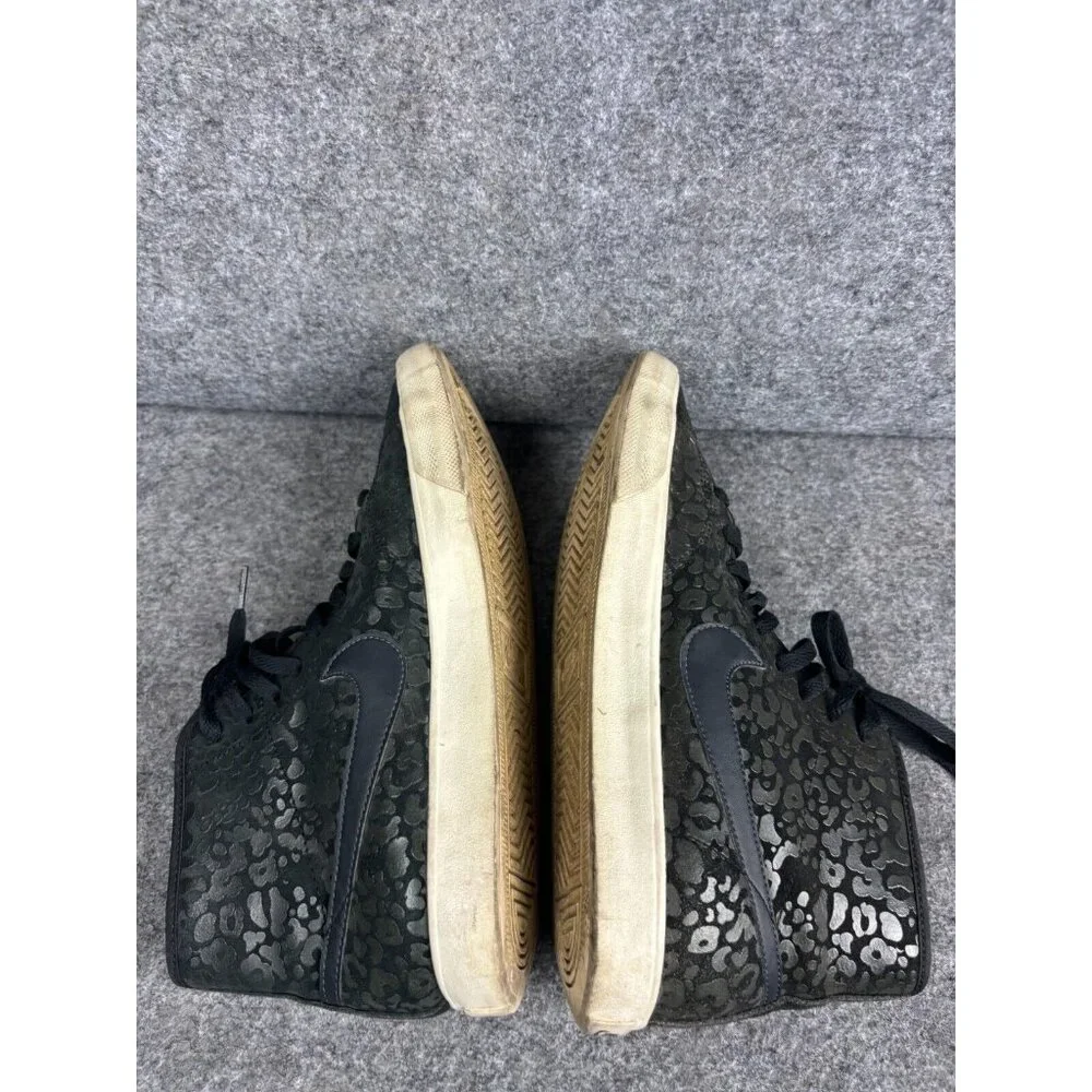 Nike Primo Court Mid Suede‎ Trainers Women’s 9.5 Black Animal Print 768866-001